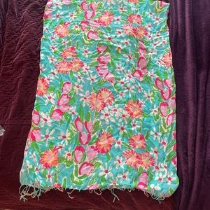 Lilly Pulitzer silk-cashmere scarf floral